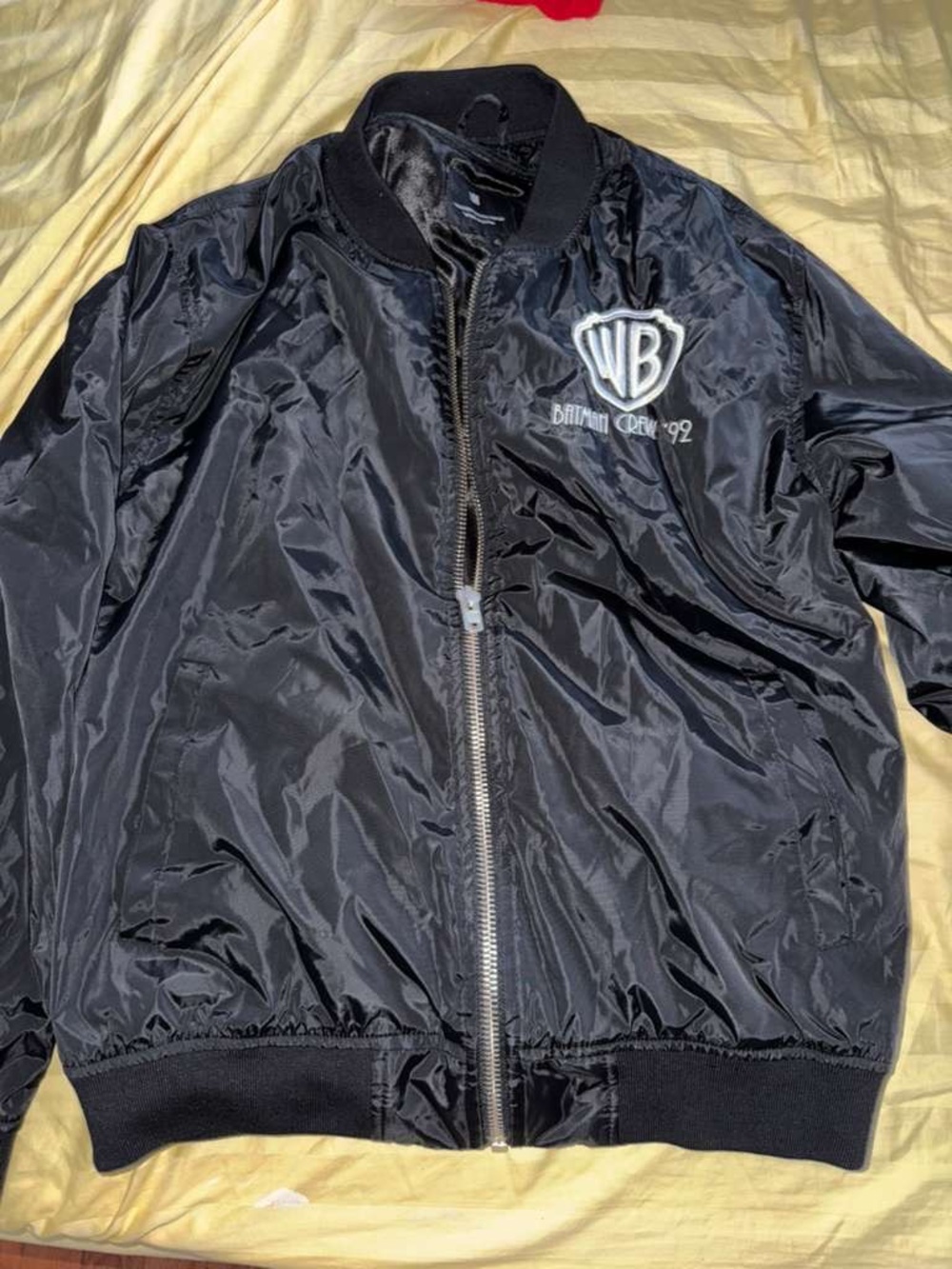 Warner Bros. Black Bomber Jacket with WB Crest